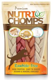 Pork Chomps Premium Nutri Chomps Rawhide Free Chicken, Peanut Butter, Milk Dog Treats (Option: 24 count (6 x 4 ct) Pork Chomps Premium Nutri Chomps Rawhide Free Chicken, Peanut Butter, Milk Dog Treats)