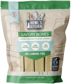 Howls Kitchen Savory Bones Chicken Flavored Chews Large (Option: 14 oz Howls Kitchen Savory Bones Chicken Flavored Chews Large)