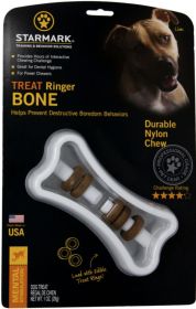 Starmark Ringer Bone Treat Toy (Option: 1 count Starmark Ringer Bone Treat Toy)