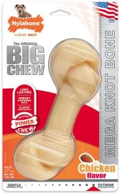 Nylabone Power Chew Knot Bone Big Dog Chew Toy Chicken Flavor (Option: 1 count Nylabone Power Chew Knot Bone Big Dog Chew Toy Chicken Flavor)