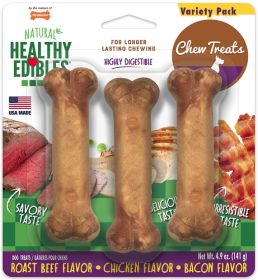 Nylabone Healthy Edibles Chews Variety Pack Regular (Option: 3 count Nylabone Healthy Edibles Chews Variety Pack Regular)