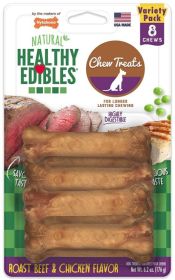 Nylabone Healthy Edibles Chews Roast Beef and Chicken Flavor Petite (Option: 8 count Nylabone Healthy Edibles Chews Roast Beef and Chicken Flavor Petite)