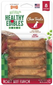 Nylabone Healthy Edibles Chews Roast Beef Petite (Option: 8 count Nylabone Healthy Edibles Chews Roast Beef Petite)