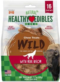 Nylabone Healthy Edibles Natural Wild Bison Chew Treats Small (Option: 48 count (3 x 16 ct) Nylabone Healthy Edibles Natural Wild Bison Chew Treats Small)